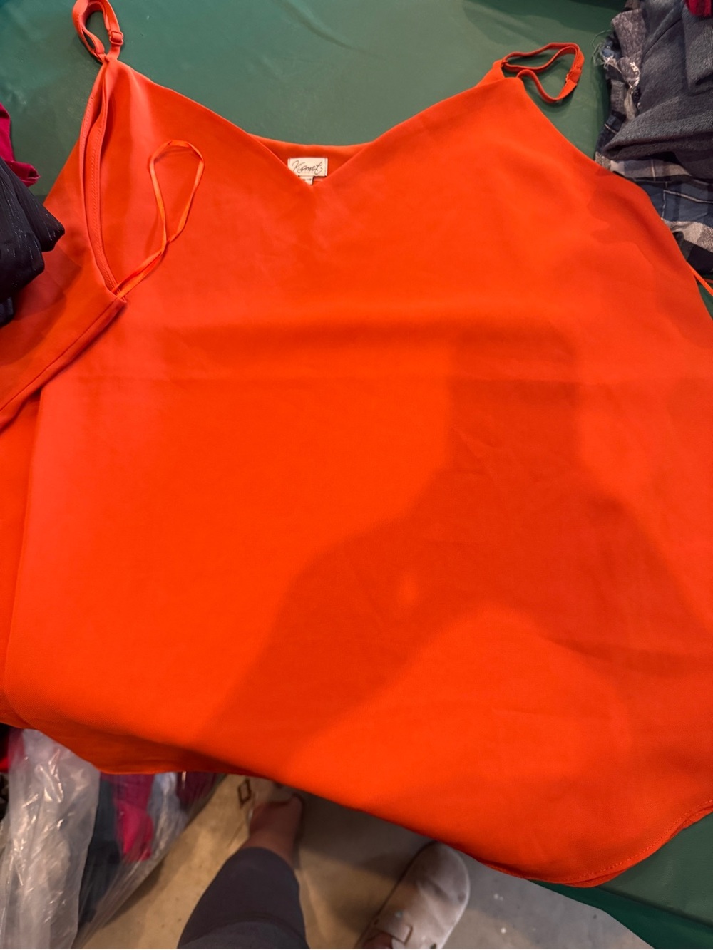 Kismet Bright Orange V-Neck Spaghetti Strap Camisole